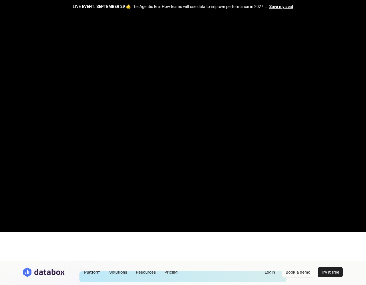 Screenshot von Databox